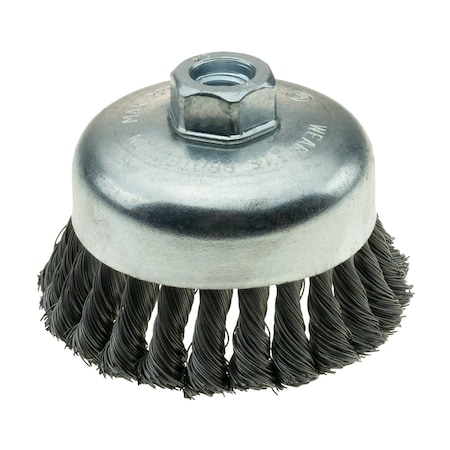 Powerweld Cup Brush, 4 in., Mild Steel PWCB4K58
